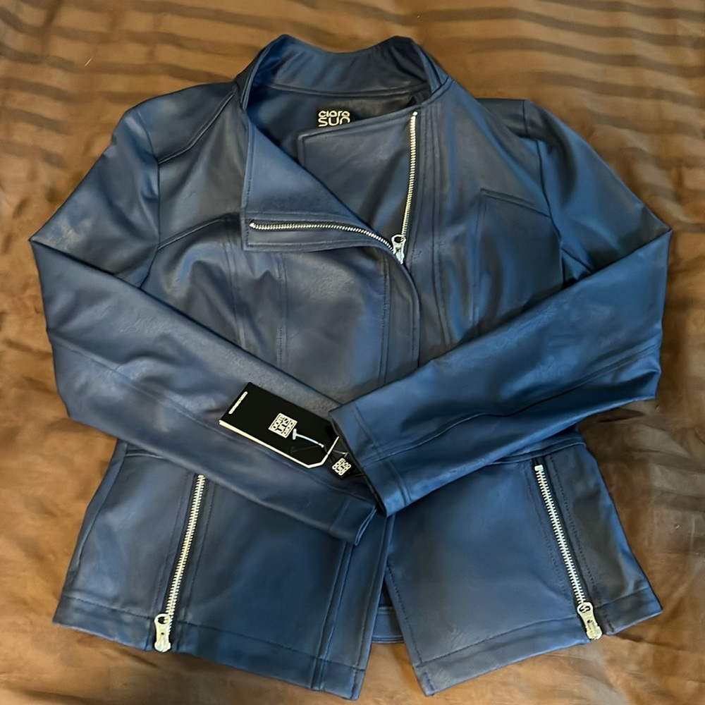 NWT Clara Sunwoo “liquid leather” jacket